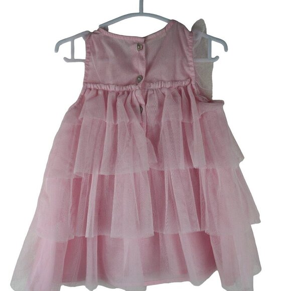 EUC First Impressions Pink‎ Ruffled Tulle Dress For Baby Girls 12M - Picture 4 of 5